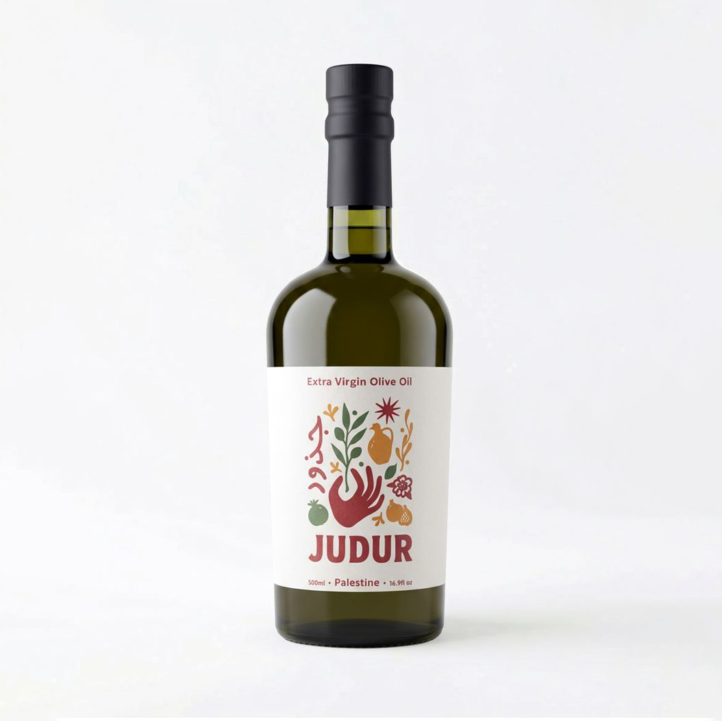 Palestinian extra virgin olive oil glass bottle